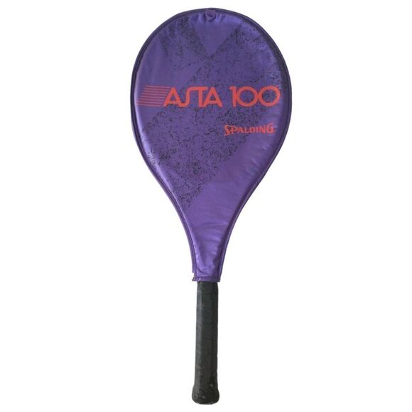Spalding ASTA 100 Tennis Racquet 4.5 Grip Graphite Racket With Cover Purple Teal - Picture 6 of 16